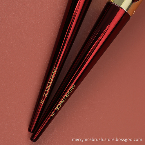 Merrynice new arrival private label red 7Pcs makeup brush set custom makeup brushes